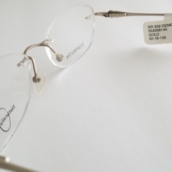 NEW NATURALLY RIMLESS NR 359 Gold 52-18-135 - Picture 9 of 16